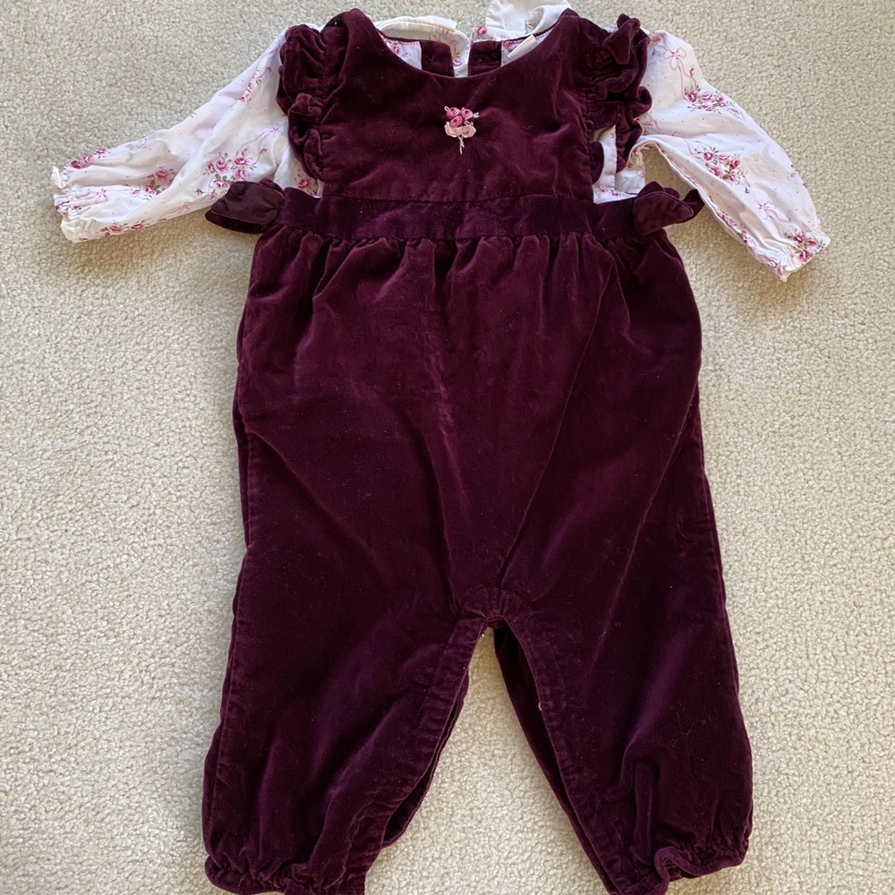 janie + jack velvet jumper set